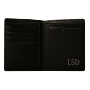 black genuine leather wallet for men