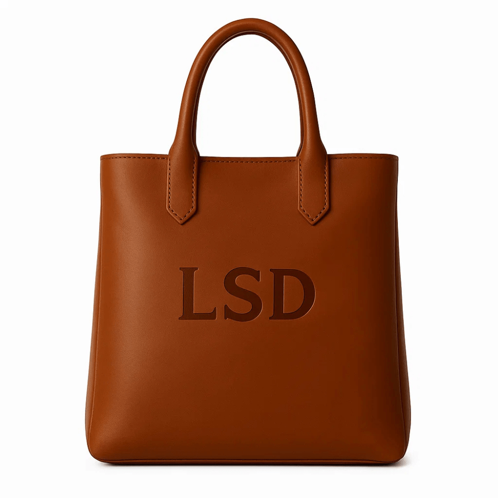 Brown Leather Ladies Shopping Bag New York