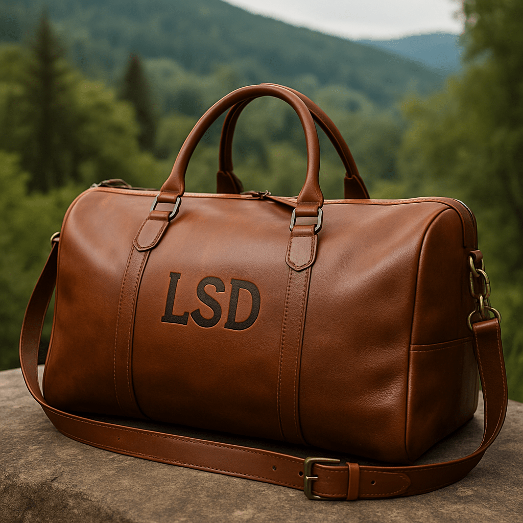 Genuine Leather Duffle Bag Handmade