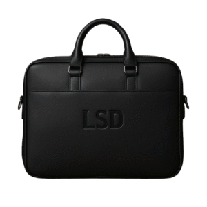 LSD Black Leather Laptop Bag – Premium Leather Office Bag