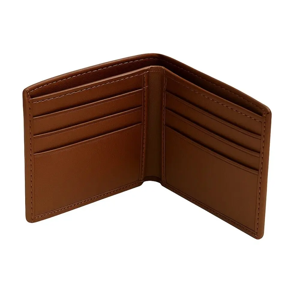 Brown Leather Wallet – Classic Handmade Design for Men - Image 3