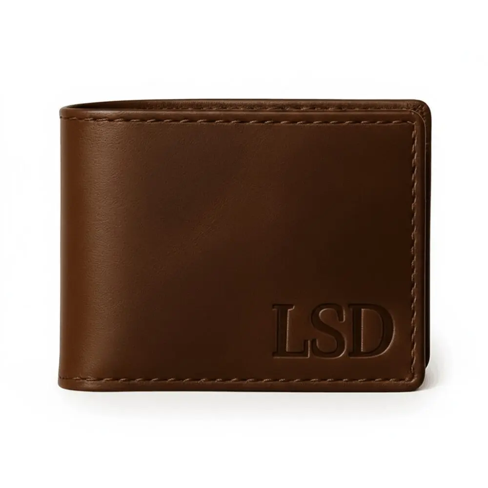 Designer premium brown leather wallet for men made from genuine leather
