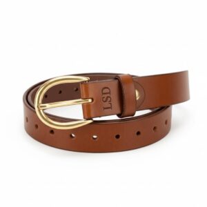 Brown leather belt for women handmade with premium genuine leather for everyday wear New York