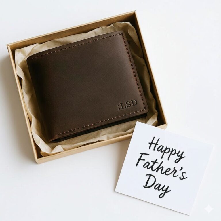 classic brown leather men’s wallet for everyday use